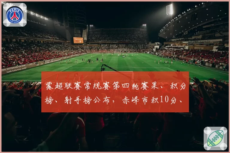 蒙超联赛常规赛第四轮赛果、积分榜、射手榜公布，赤峰市积10分、王闵捷3个进球居榜首，本轮主场球队均未取胜